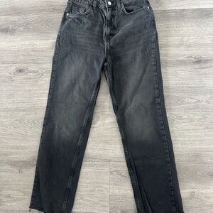 Women’s Zara Black Straight-Leg Jeans